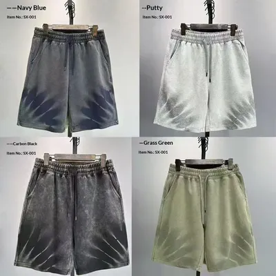 300g Water-Washed Distressed Shorts For Men And Women