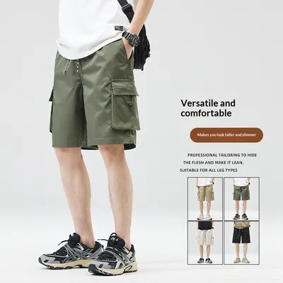 Summer Straight-leg Relaxed High-street Five-pocket Capri Pants