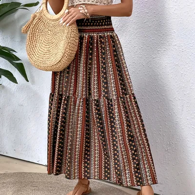 All-matching Slim Fit Pleated High Waist Long Skirt