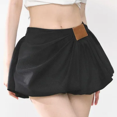 American Hot Girl Skirt Women Summer High Waist A- Line Slimming