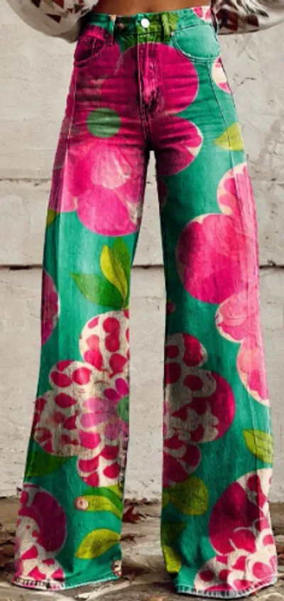 3D Digital Printed Women's Imitation Jeans