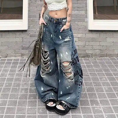 Retro Hip-hop Letter-printed Export Jazz Dance Pants