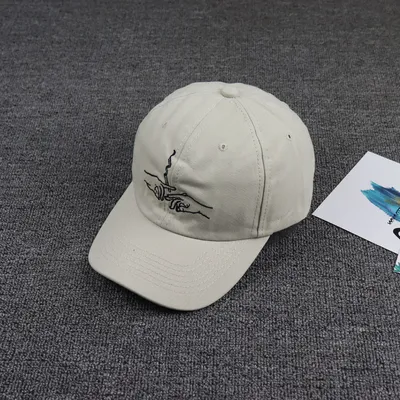 AliExpress Foreign Trade Wholesale Finger Clip Smoke Embroidery Trend Baseball Hat European And American Men And Women Outdoor Sunscreen Cap