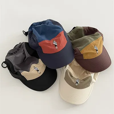 American Style Retro Fashion Brand Contrast Color Fast-drying Five-piece Hat