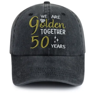 50th Wedding Anniversary Gifts For Couple  Baseball Cap For Men Women, Parents, Grandpa Grandma