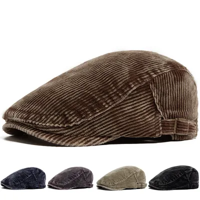 Corduroy Casual Vintage Mens Beret