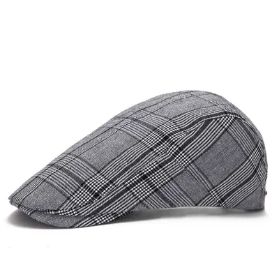Autumn and winter outdoor plaid cap