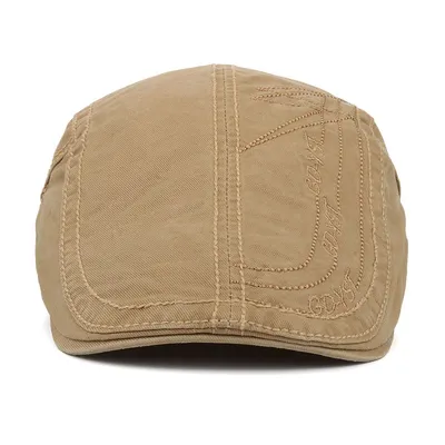 Cotton solid color alphabet cap