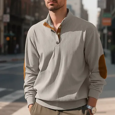 Autumn And Winter Outdoor Casual Stand-up Collar Long-sleeved Pullover Men's New Style