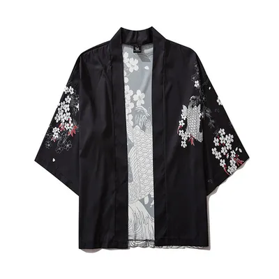 3/4 sleeve printed shirt jacket