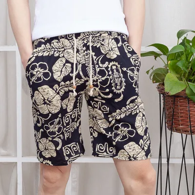  New Summer Men's Beach Pants Printed Casual Pants 