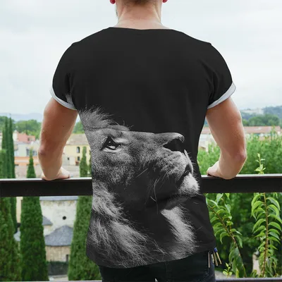 3D Digital Printed Round Neck Men's Short Sleeve