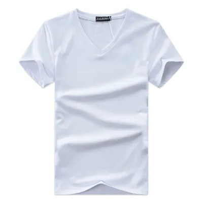  Spring And Summer Men's T-shirt V-neck Printed Short-sleeved Chicken Collar Bottoming Shirt Foreign Trade Plus Size Half Sleeve-Army Green