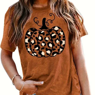 3D Digital Printing Casual Round Neck Short Sleeves