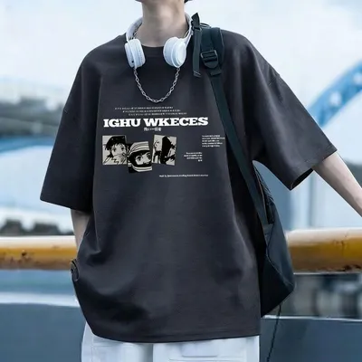 Mens Short-sleeve T-shirt New Summer Style Casual And Loose-fitting Top For Teens