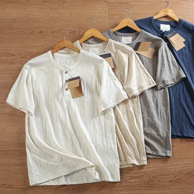 Mens Lightweight Breathable Solid-color Top For Summer