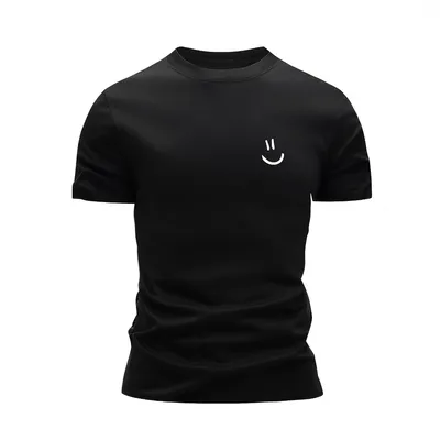 Mens Hip-Hop Crew-Neck Short-Sleeve T-Shirt