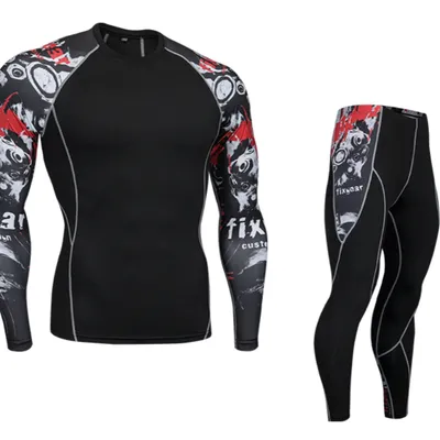 Men's Quick-drying Pants Basketball Stretch Running Outdoor Fitness Clothes Two-piece Set