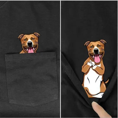 2D Printed Short Sleeve Pocket Unisex