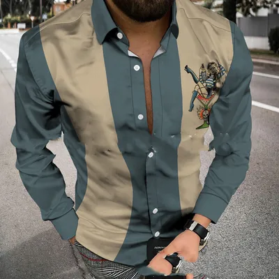 3d Shirt Loose Large Size Men's Shirt Digital Printing