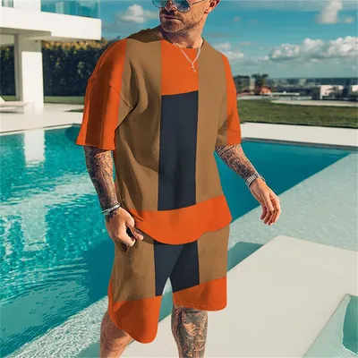 3D Printed Men's Sports Fitness Leisure Suit