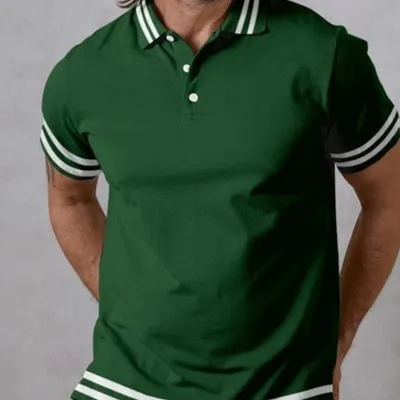 3D Printed Irregular Stripe Series Short Sleeve