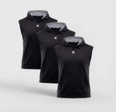 3-Pack Hooded Sauna Vest Black