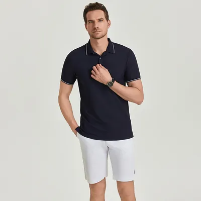 High-quality Mens Casual Summer Two-tone Short-sleeve Shirt