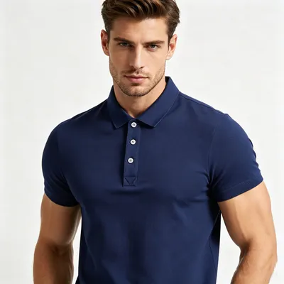 Short-sleeve Stretchy Slim-fit Quick-dry Shirt Fitness Trainers Lapel T-shirt