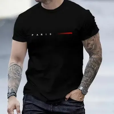 3d Printed Top Slim Fit Men