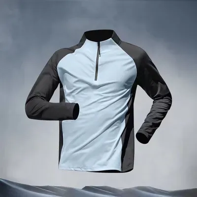 Mens Stylish Quick-drying Long-sleeve Sun-protection T-shirt