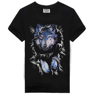 Blue Wolf T-shirt with short sleeves