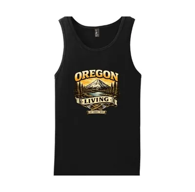 Mens Summer T-Shirt Hawaiian-Style Tank Top