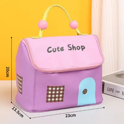 Small House Cosmetic Bag-Pink Purple-26 * 20 *3-1 pcs