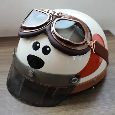 Electric Car Four Seasons Universal Men's Cute Warm Helmet