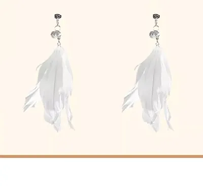 Retractable Cat Stick-White Feather Replacement Head-One Pack