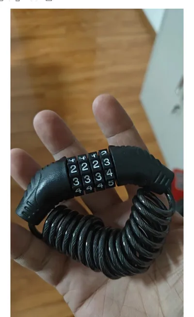 Helmet combination lock-steel wire model