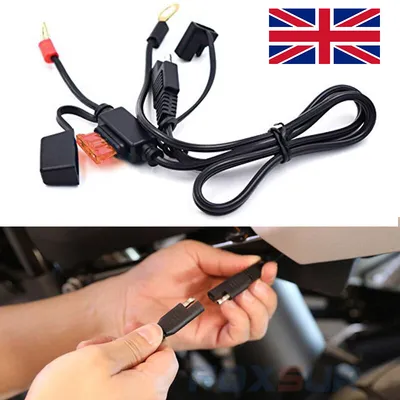 Motorcycle Bike Fused Battery Charger Lead  SAE Connector For Battery Charger C