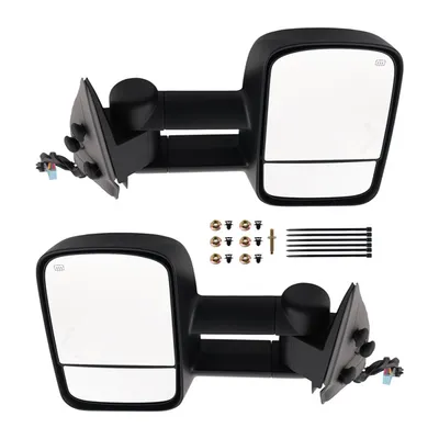 Side Mirror Fit For Chevy Silverado 3500 2003-2006 Heated Black Arrow Lamp