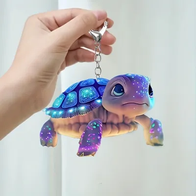 2D Acrylic Cute Turtle Car Pendant