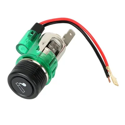 12 24V Cigarette Lighter Assembly With Lamp Car Socket Plug Modification