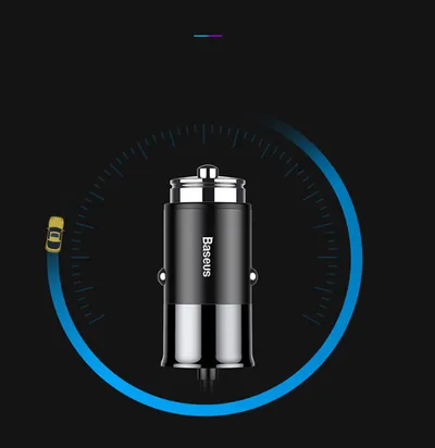 2 In 1 Spring Cable Car Mobile Phone Charger
