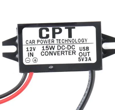 1 STÜCKE Universal Car Charger Dc-wandlermodul 12 V Zu 5 V 3A 15 Watt mit Micro Usb-kabel neue