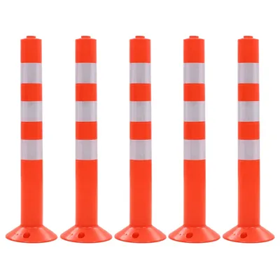   traffic bollards, 5 pieces, 75 cm