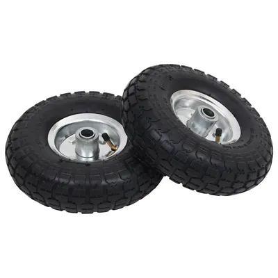   Sack truck wheels, 2 pcs., rubber, 4.10 / 3.50