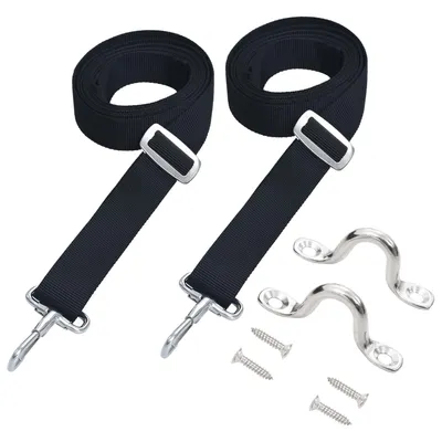   tension straps for bimini top, 2 pieces, fabric and stainless steel