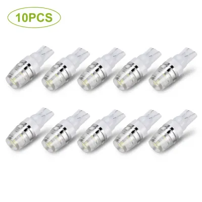 10PCS T10 LED Bulbs 194 LED Lights 12V 1W 5730 Xenon White Wedge Base LED Replacement Bulbs For License Plate Parking Position Interior Lights