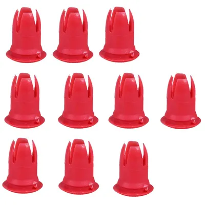 10X Red Fender & Door Molding Trim Clips For Mercedes-Benz R107 W109 R129