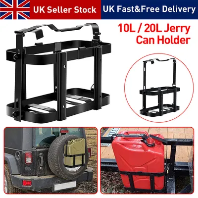 10L 20L UNIVERSAL LOCKABLE JERRY CAN HOLDER FUEL TANK BASKET MOUNT RACK BRACKET