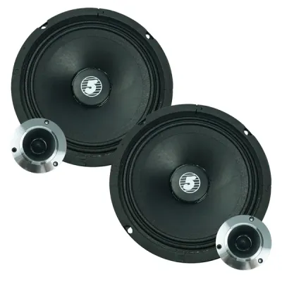 5 Core 6.5" Mid-Range Replacement 2Pc Pro Audio Car Speaker 360W 4 Ohms/8 Ohms 60W Aluminum Super Tweeters